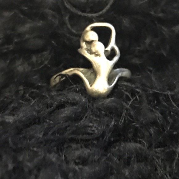 Ballet Dancing 925 Stamped Sterling Silver Ring Sz 10 1/2 - Picture 6 of 16